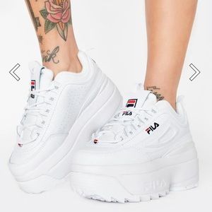 Fila Disruptor Wedge Platform Sneaker White Size 7